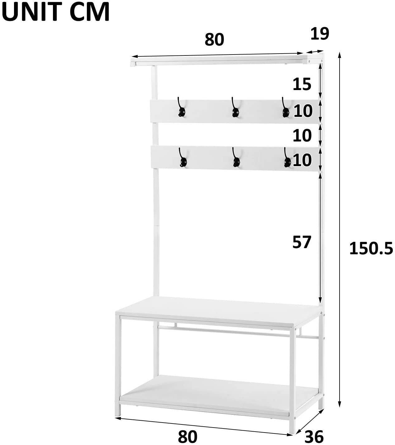 Free Standing Coat & Shoe Rack