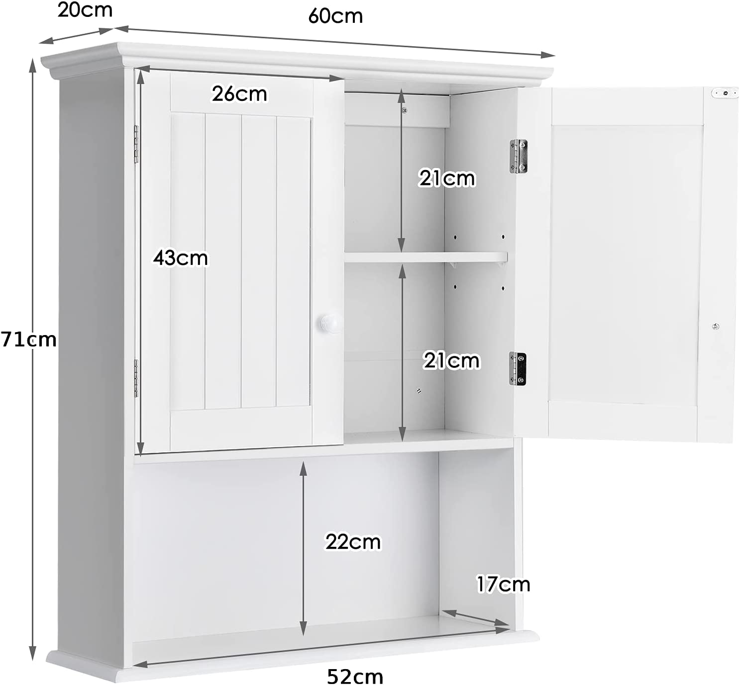 Dawnino Double Bathroom Cabinet