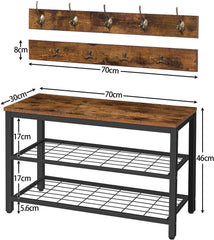 Coat Rack & Shoe Bench Set