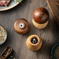 Solid Wood Mushroom Grinder Set