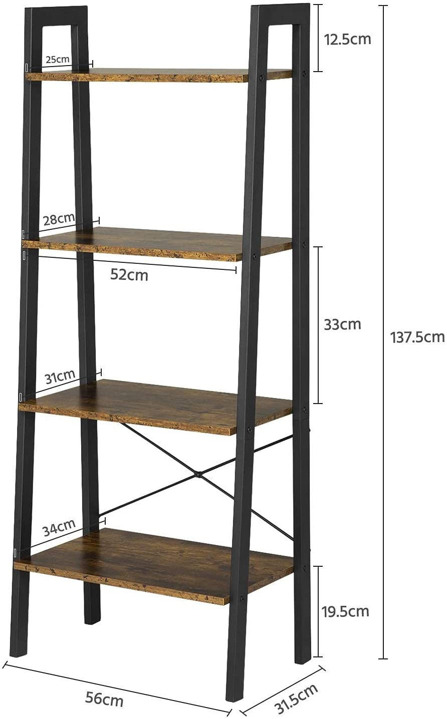 Rustic Freestanding 4 Tier Unit