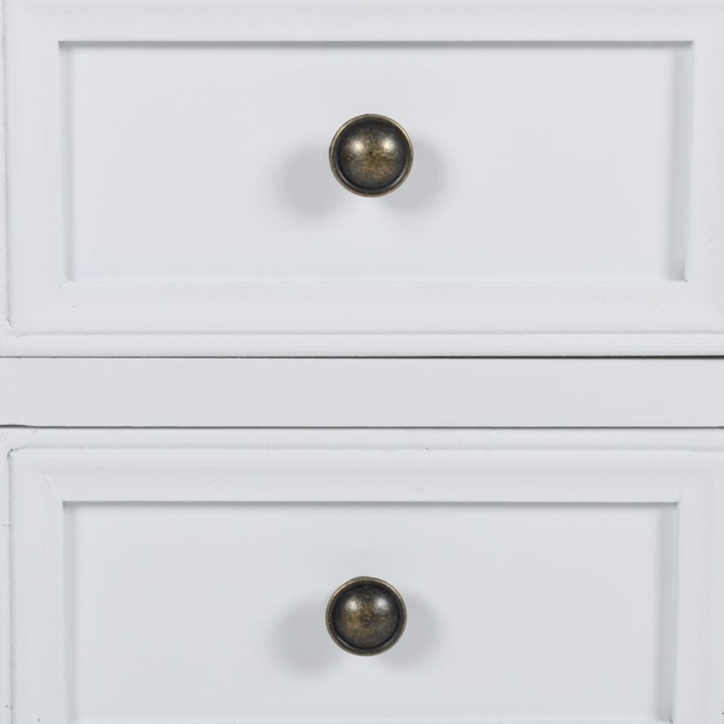 White Two-Drawer Nightstand