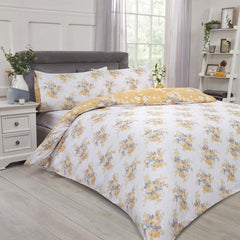 Yellow Blossom Reversible Duvet Set