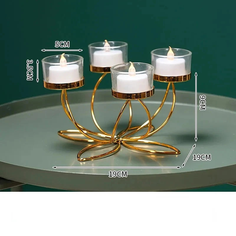 Metal Flower Candle Holder