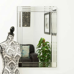 Silver Triple Bevelled Venetian Wall Mirror