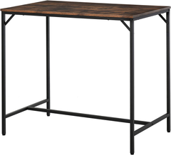 Rustic Scholar Rectangular Bar Table & 4 Stools