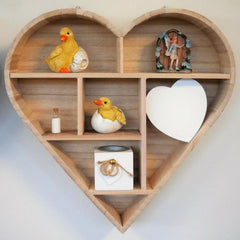 Heart Shaped Wooden Shelf