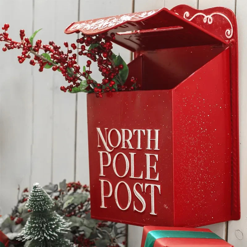 Outdoor-Garden-Metal-Mailbox-Christmas-Mailbox-Leaving-Message-Post-Box-Wall-Mounted-Post-