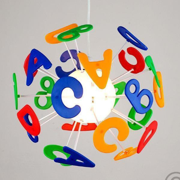 Colourful Childrens Alphabet Ceiling Light