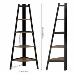 Rustic 5 Tier Corner Ladder