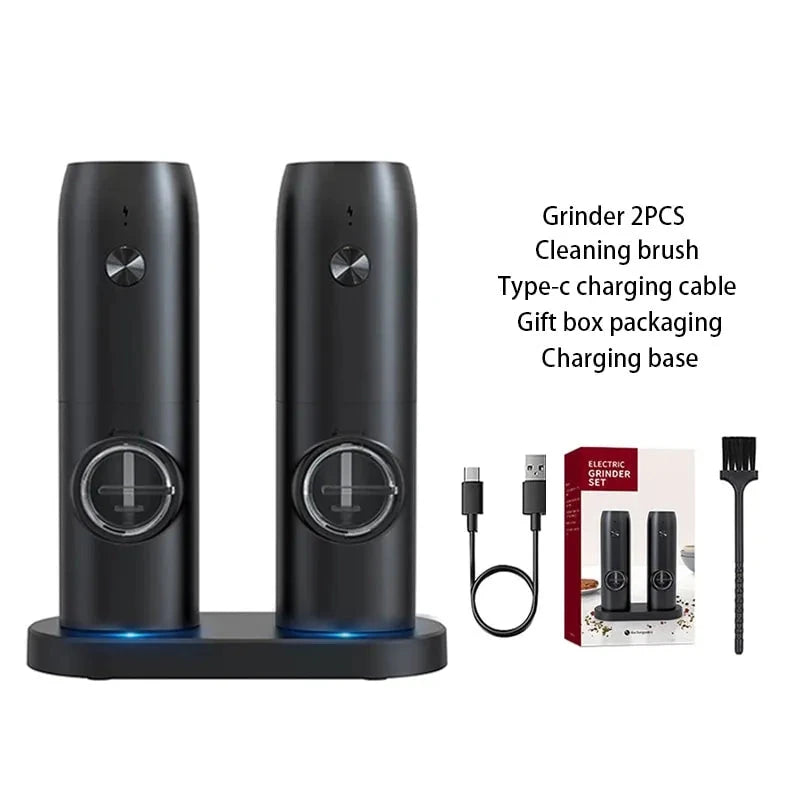 Electric Salt & Pepper Grinder Set