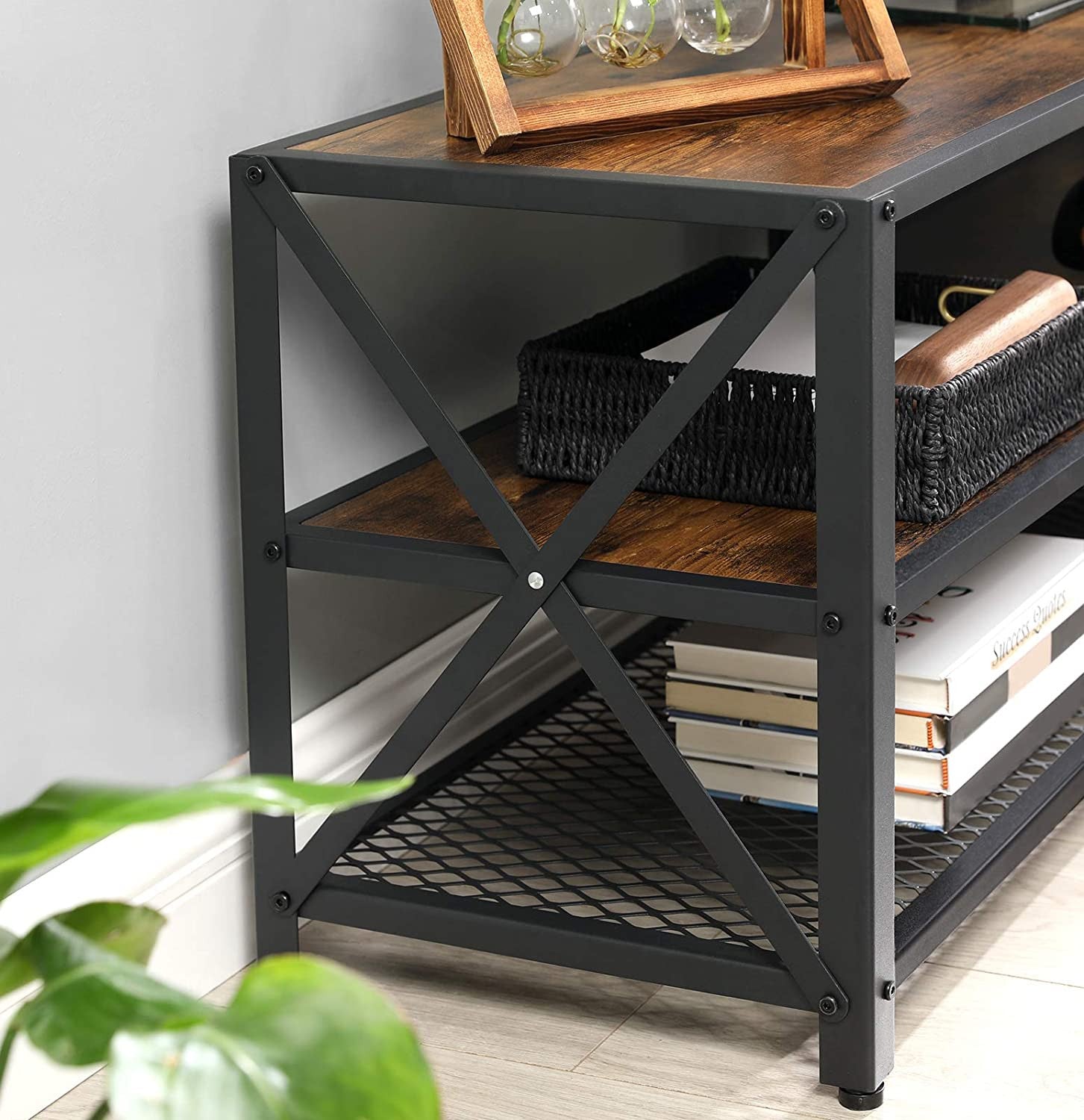 3 Tiers Industrial TV Stand