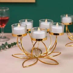 Metal Flower Candle Holder