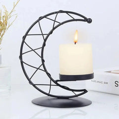 Metal Moon Candle Holder