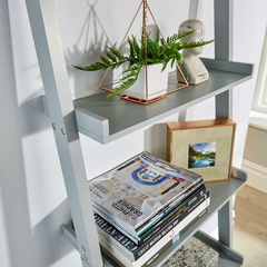 Grey 5 Tier Ladder Shelves