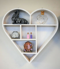 Heart Shaped Wooden Shelf