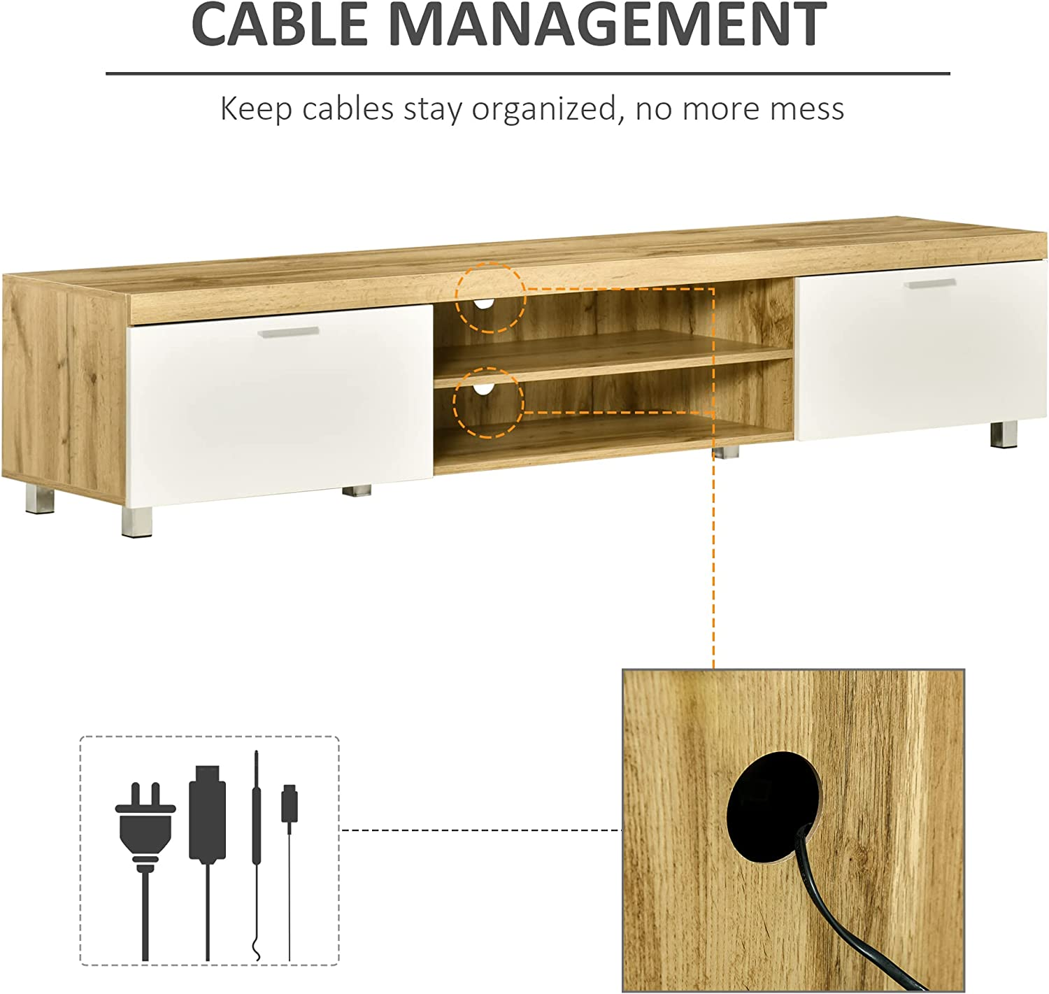 White & Light Brown Tecon Media Unit