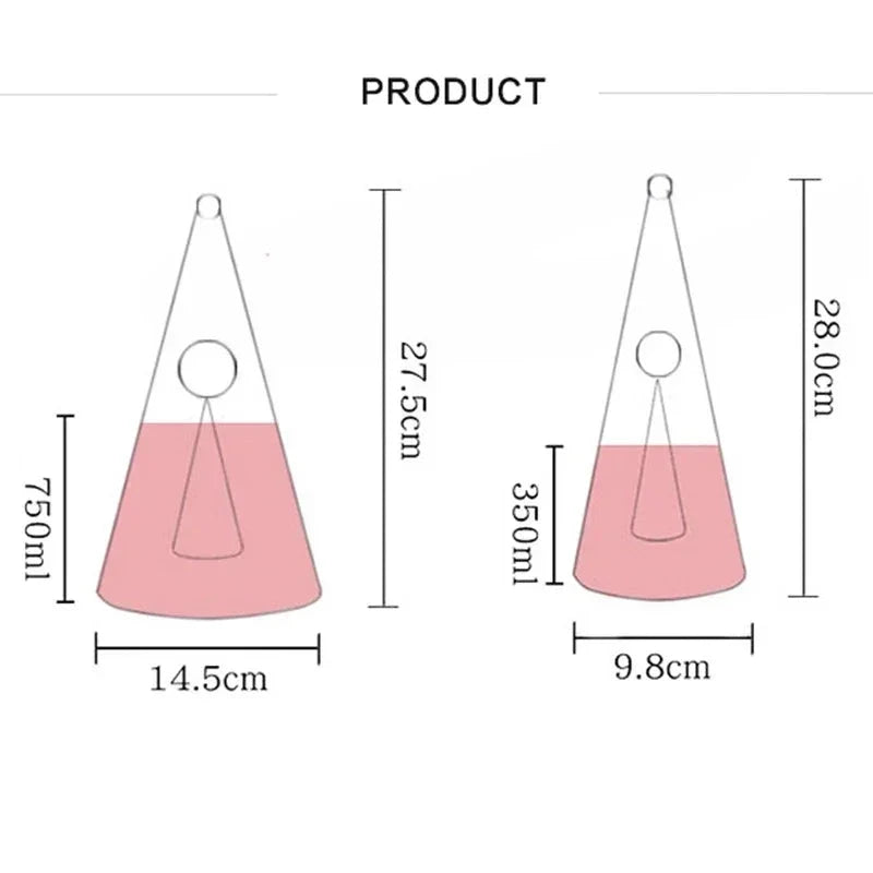 Double Pyramid Waterfall Decanter