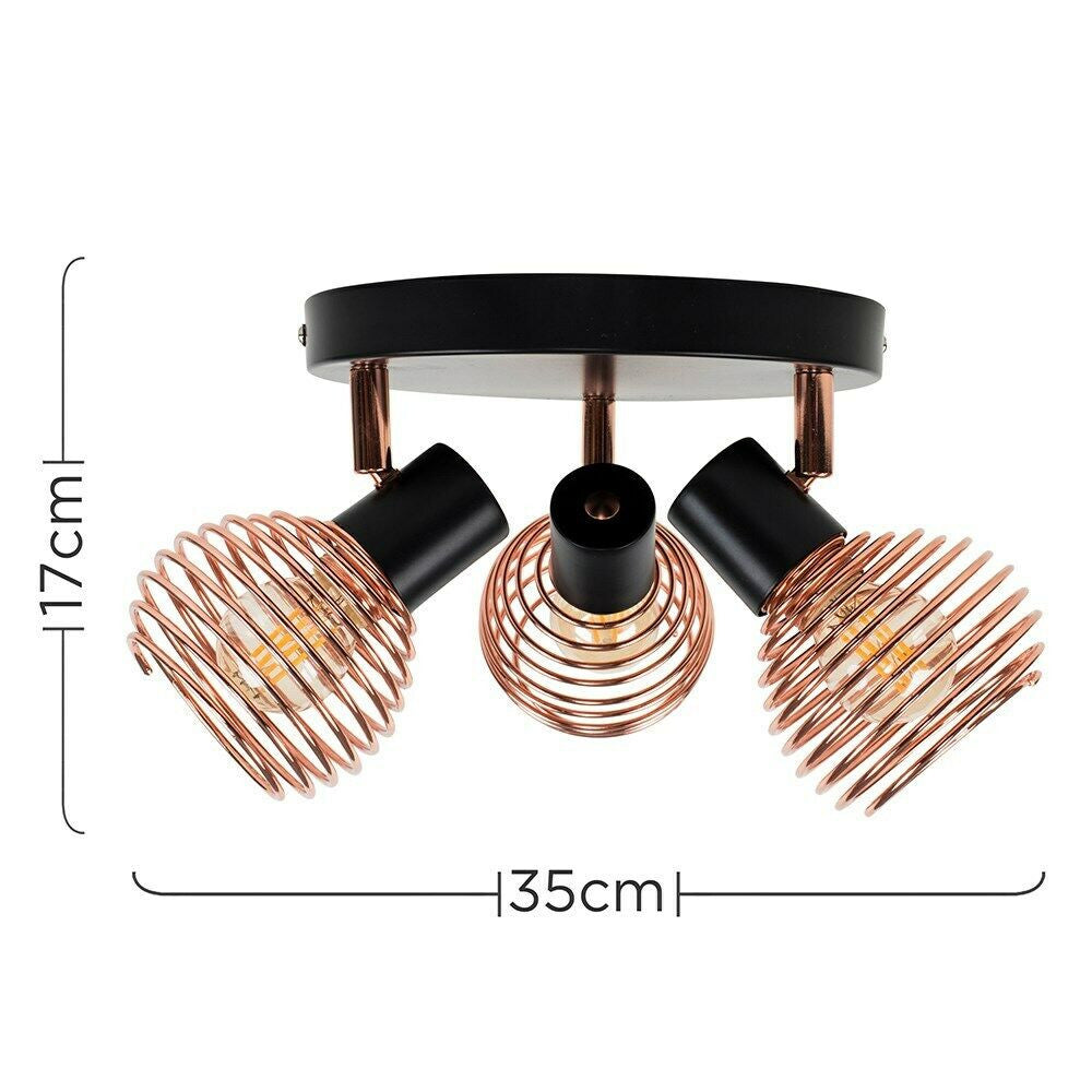 Copper Coil 3 Pendant Light