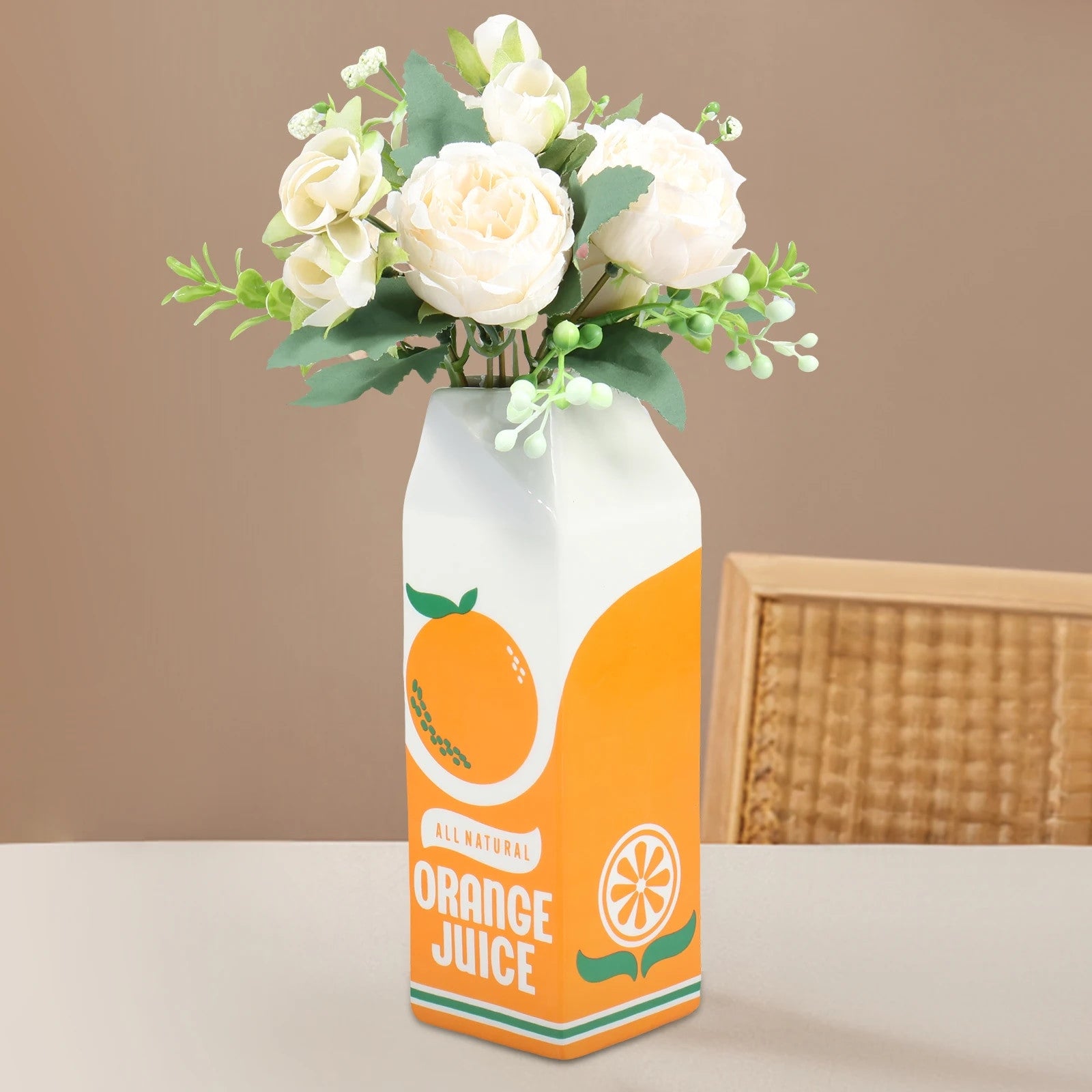 Ceramic Orange Juice Vase