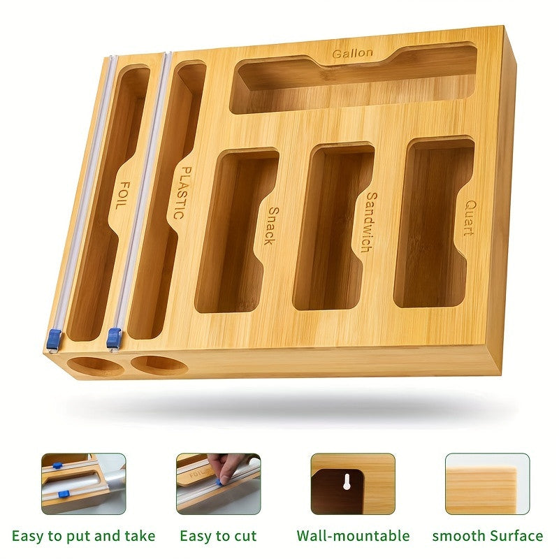 Wooden Bamboo Bag Organiser