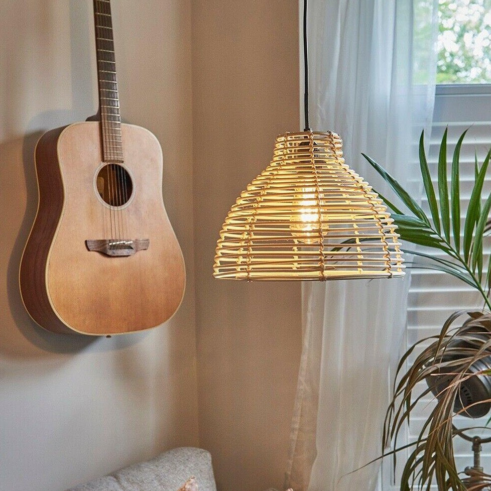 Woven Wicker Light Pendant