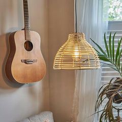 Woven Wicker Light Pendant