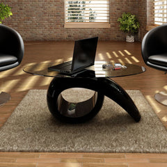 Black High Gloss Glass Coffee Table