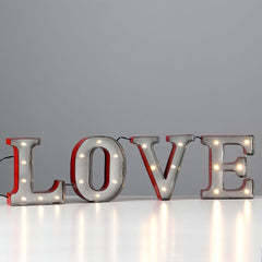 Metal LED Vintage Carnival Style LOVE Lights