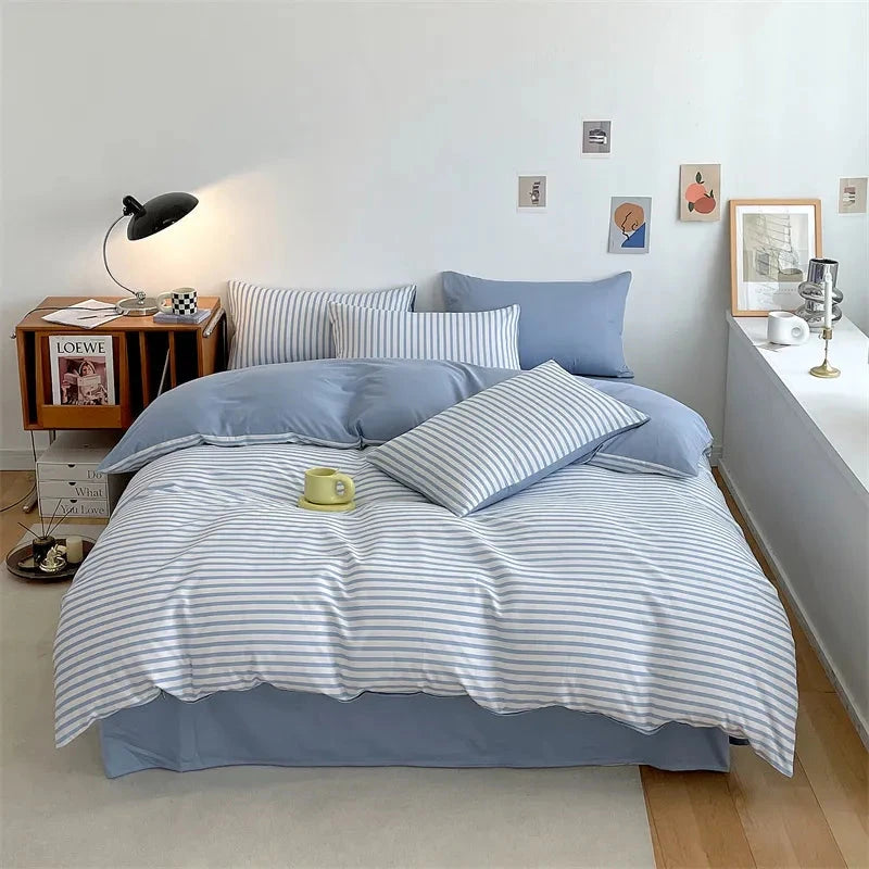 Blue Stripe Duvet Set