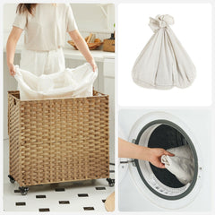 Handwoven Rattan Laundry Basket